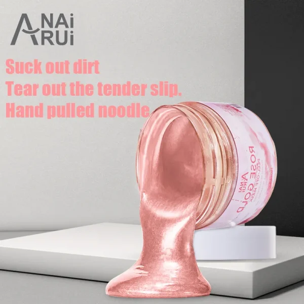 OEM Private Label Moisturizing Whitening Face Blackhead Removal Rose Gold Peel Off Facial Mask - Image 2