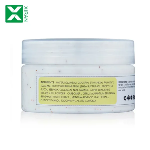 Private label skincare shea butter oil brightening face scrub collagen firming facial scrub with vitamin E - Image 2