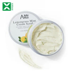 Private label skincare shea butter oil brightening face scrub collagen firming facial scrub with vitamin E