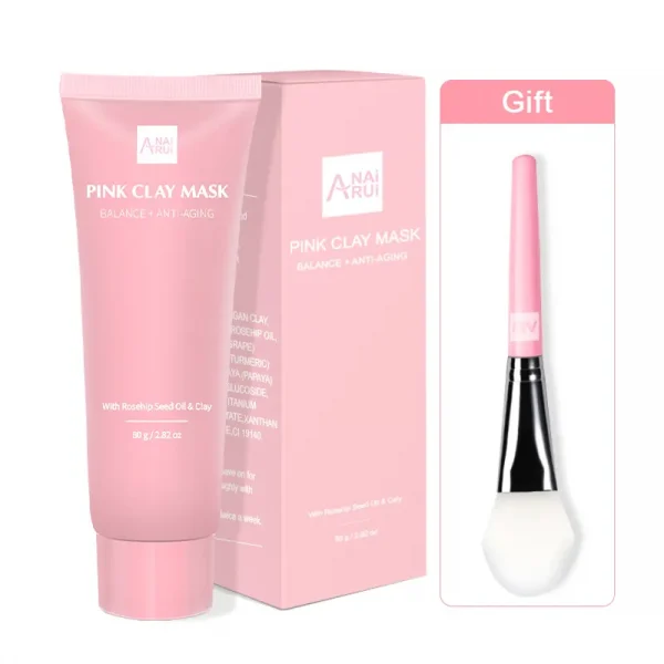 OEM ODM Pink Rose Clay Mask with rosehip seed oil control Anti-Aging Face Mask Skin Care Private Label Mud Mask