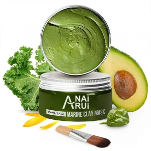 Private Label 100% Vegan Dead Sea Mud Mask With Organic Natural Fruit Avocado Deep Cleaning Face Clay Mask