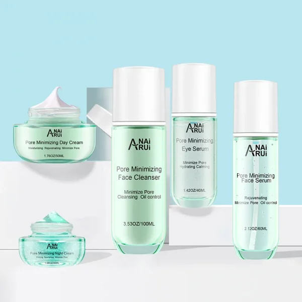 pore minimizing skin care set/face cleaners/face mask/serum/toner