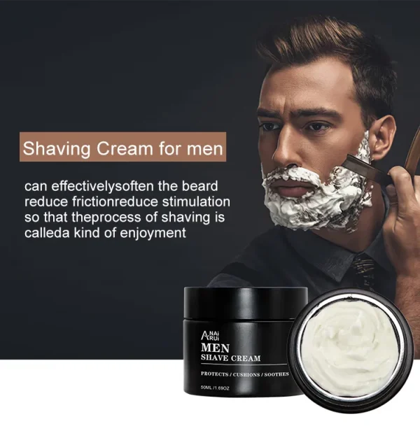Natural Shave Cream Men Beard Care Shaving Cream Private Label - Image 3