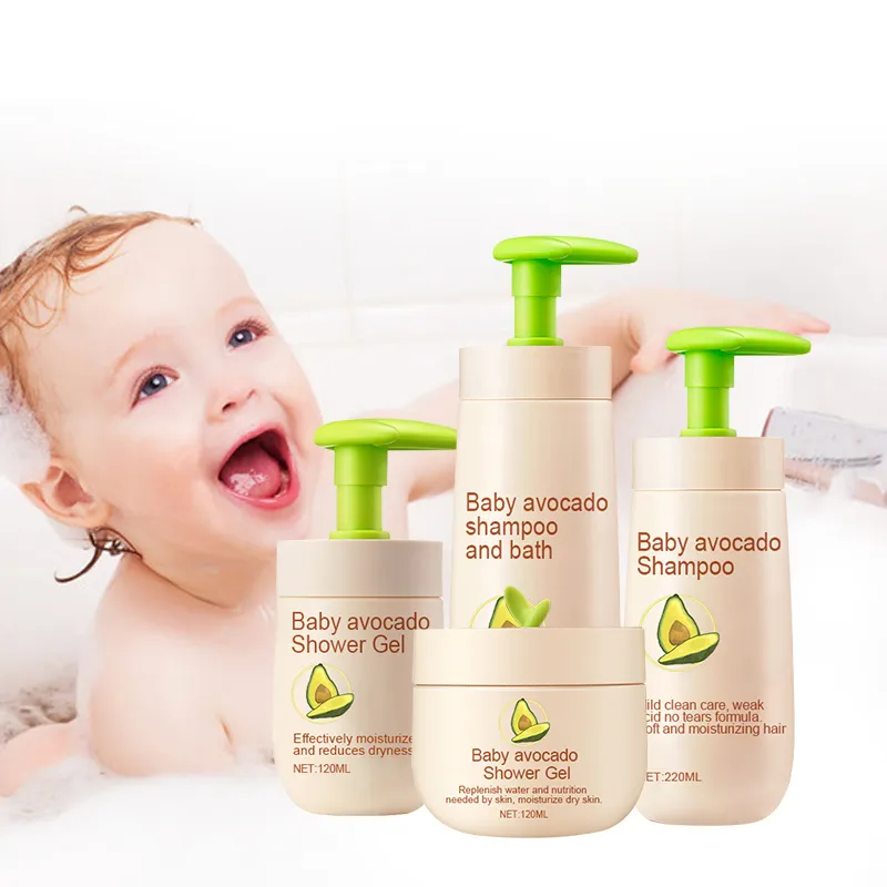 Private Label 100% Natural Baby Care Kit Wash/Shampoo/Cream Baby