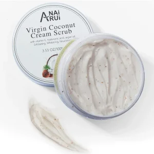 Private label OEM deep cleansing firming whitening anti wrinkle anti aging coconut body face scrub cream