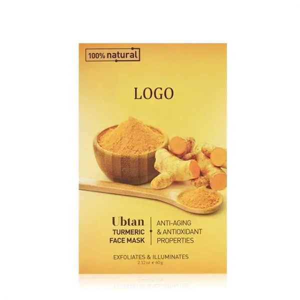 Mascarillas Facial Hot Selling Private Label Anti-Acne Cleansing Turmeric Facial Mask Sheet Mask For Face - Image 2