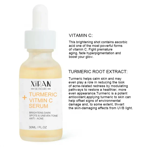Turmeric Brightening Skin Care Face Serum Whitening Vitamin C Serum - Image 2
