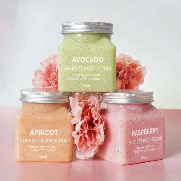 Organic Natural Fruit Scrub Whitening Lightening Exfoliating Scrub Deep Cleansing Sherbet Body Scrub - Image 2