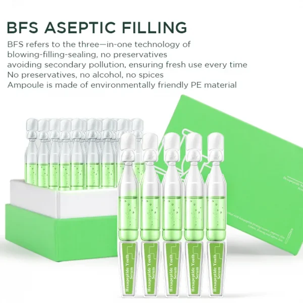 OEM Organic Anti Wrinkle Hexapetide Youth Hydrating Hyarulonic Acid Organic Face Private label Skin Care Facial Serum - Image 2