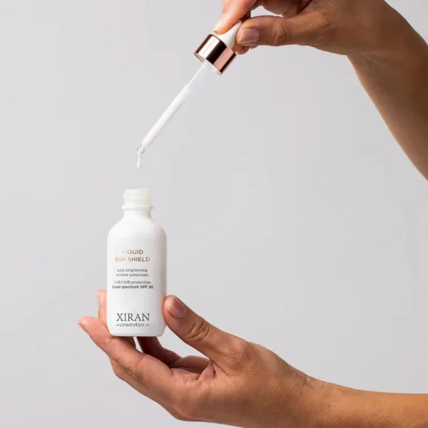 Private Label Facial Body Liquid Sun Shield Brightening Long Lasting 100% Mineral Sunscreen SPF 50 - Image 3