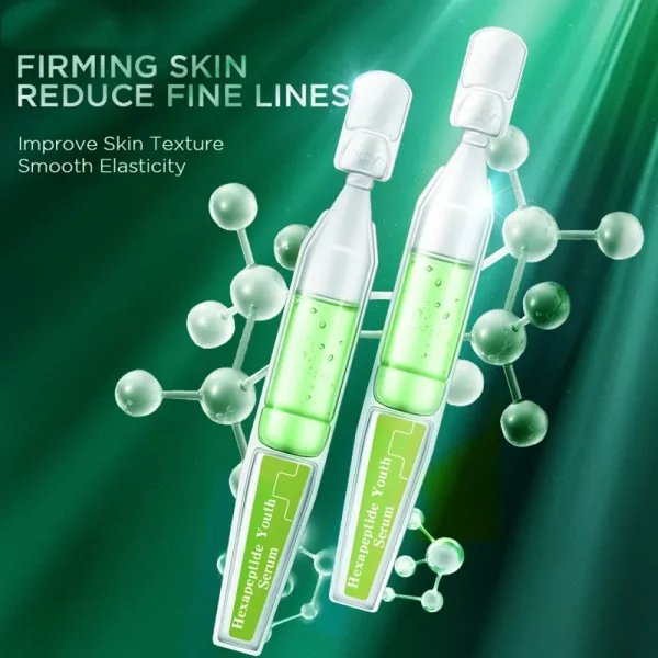 OEM Organic Anti Wrinkle Hexapetide Youth Hydrating Hyarulonic Acid Organic Face Private label Skin Care Facial Serum - Image 3