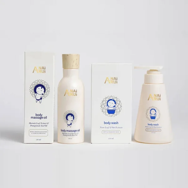 Oem Baby Whitening Skin Care Set Original Natural Body Massage Oil Baby Wash And Body Butter Body Care Set - Image 2