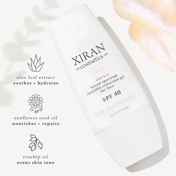 Vegan Clear Facial Sunblock SPF 40 With Vitamin E Outdoor Sunscreen In Summer - Image 3
