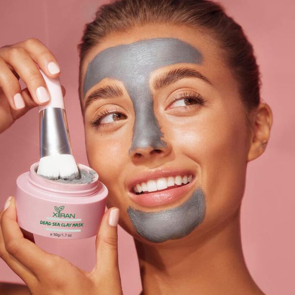 Facial Clay Mask Hydrate Face & Body, Shrink Pores, Anti-Acne Dead Sea Mud Mask - Image 2
