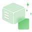 Icon of a package being sealed with tape