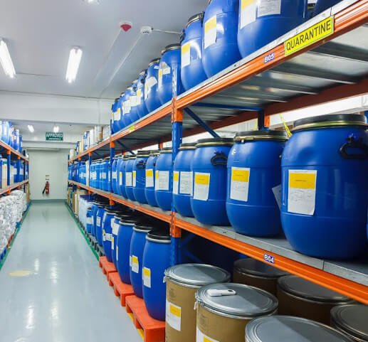 Raw material storage room