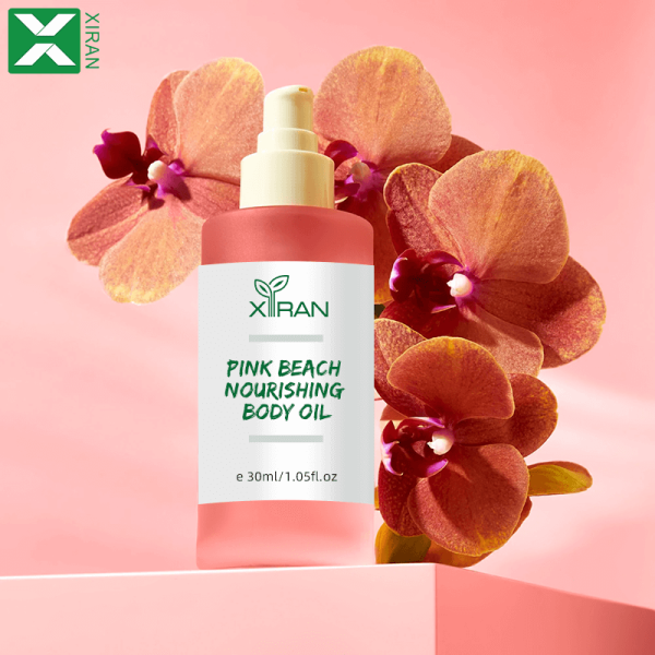 Private Label Vegan Organic Moisturizing Pink Beach Full Body Massage Oil - Image 2
