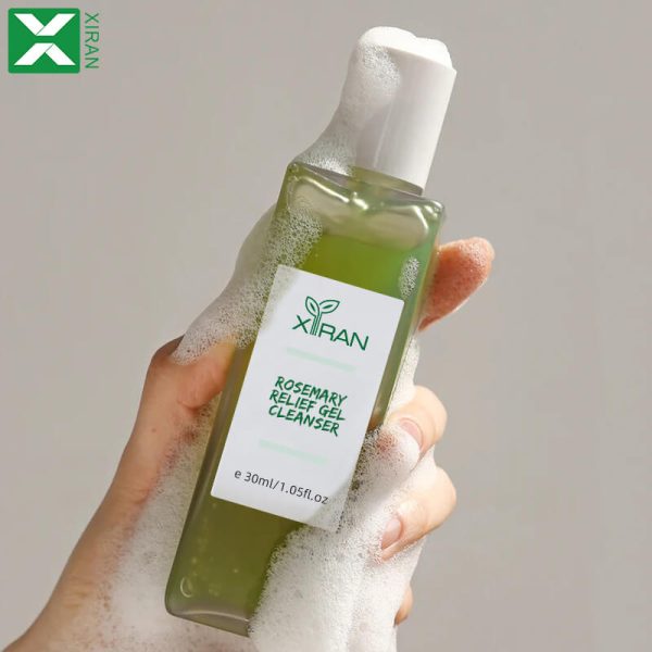 private label deep cleansing relief gel rosemary facial cleanser