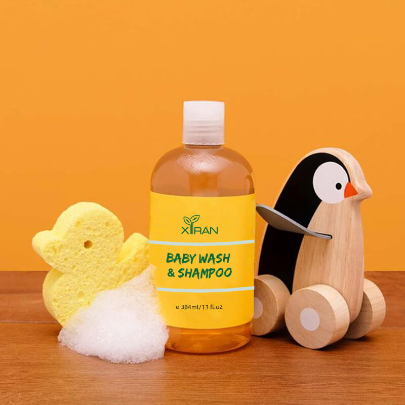 private label chamomile & argan oil baby shampoo body wash 2 in 1