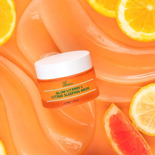 private label natural organic vitamin c rejuvenating whitening face sleeping mask
