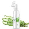 private label aloe vera cleansing mousse with brush oil control 3 in 1 foam cleanser