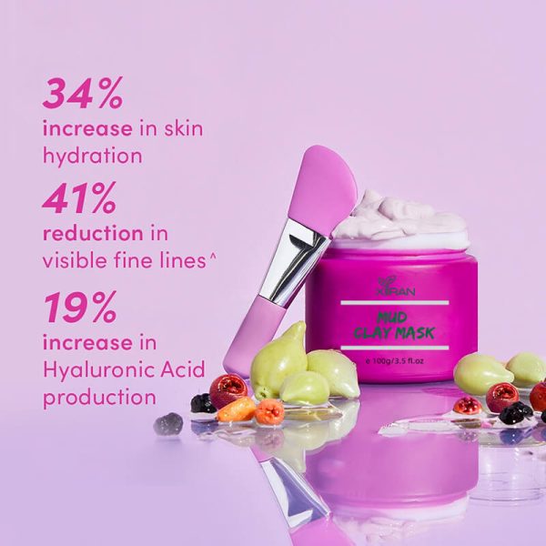 private label custom face mud clay mask with vitamin c, hyaluronic acid for brightening, whitening exfoliating