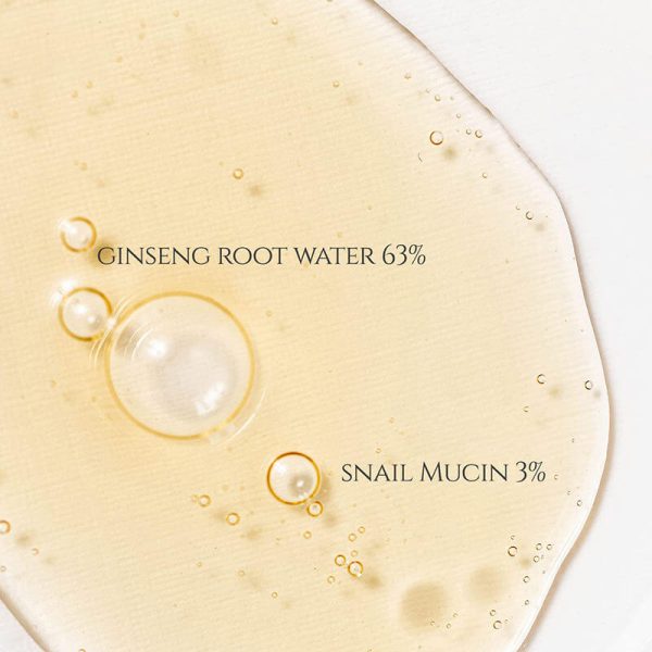 Enriched with 63% Ginseng root water and 3% Snail Mucin content