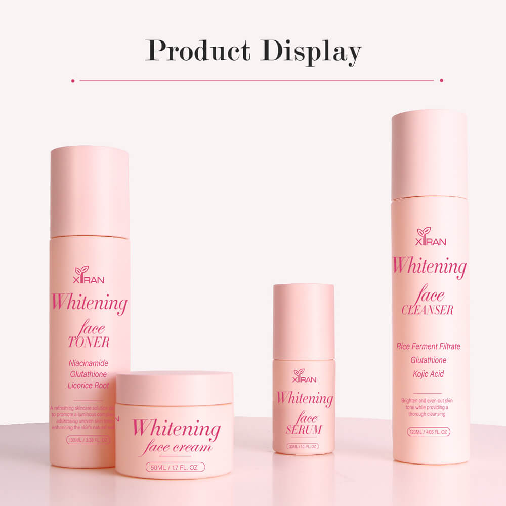 Ensemble de soins de la peau blanchissant au glutathion  l'acide kojique  de marque prive