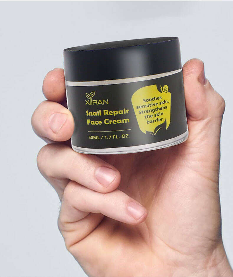 custom advanced all in one snail facial moisturizer cream repair and soothes red skin