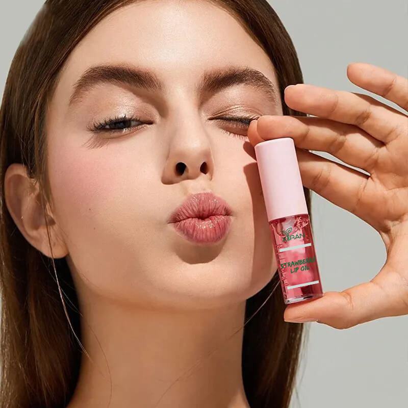 private label lip fruit flavoring oil hydrating strawberry lip oil