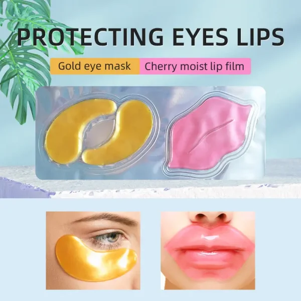Private Label Collagen & Cherry Lip and Eye Mask Set