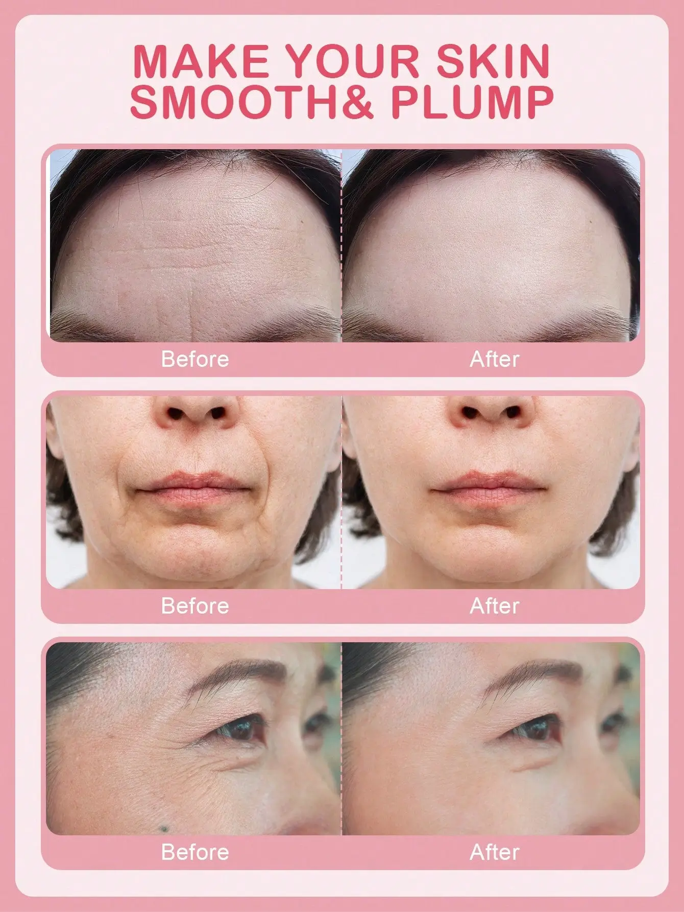 Collagen Facial Mask before and after
