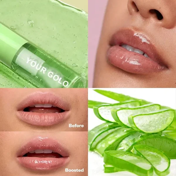 custom logo vegan vera aloe lip care oil non sticky cup vitamin e hydrating lip oil