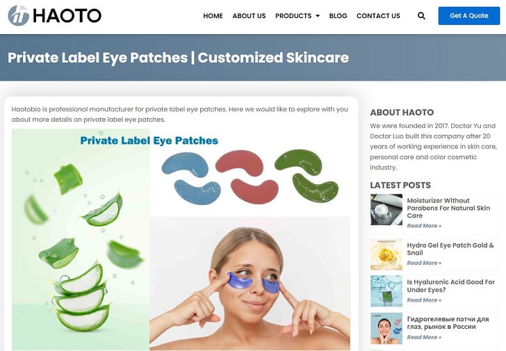 haoto customized eye patches