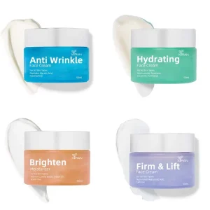 private label firm & lift face cream set with niacinamide face cream & lotion