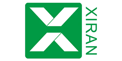 Logo with a large green X and the word XIRAN in green