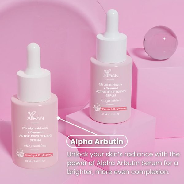 private label 2% alpha arbutin serum with seaweed