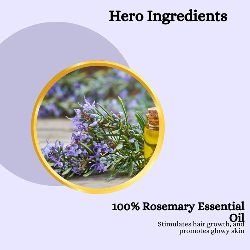 100% pure organic rosemary private label hair growth oil
