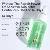 Bottle of XIRAN Avocado Aloe Two-phase Face Serum showcasing skin improvements after 14 days of use