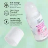 XIRAN anti-perspirant and deodorant roll-on featuring ball design, 24-hour odor control, and instant dry technology on a green background.