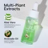 A bottle of Xiran Avocado + Aloe Two-phase Face Serum with product benefits descriptions shown.