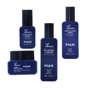 private label men blemish defense skincare set