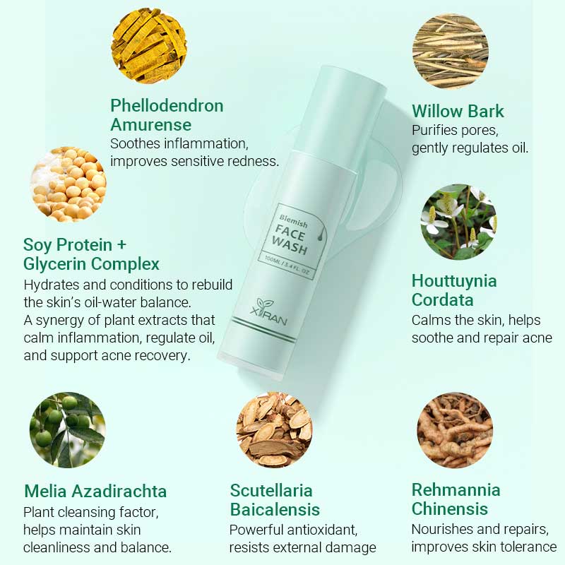 private label blemish solution facial cleanser