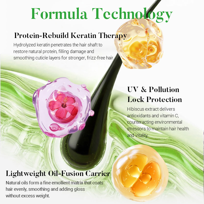 private label nourishing shine hair oil