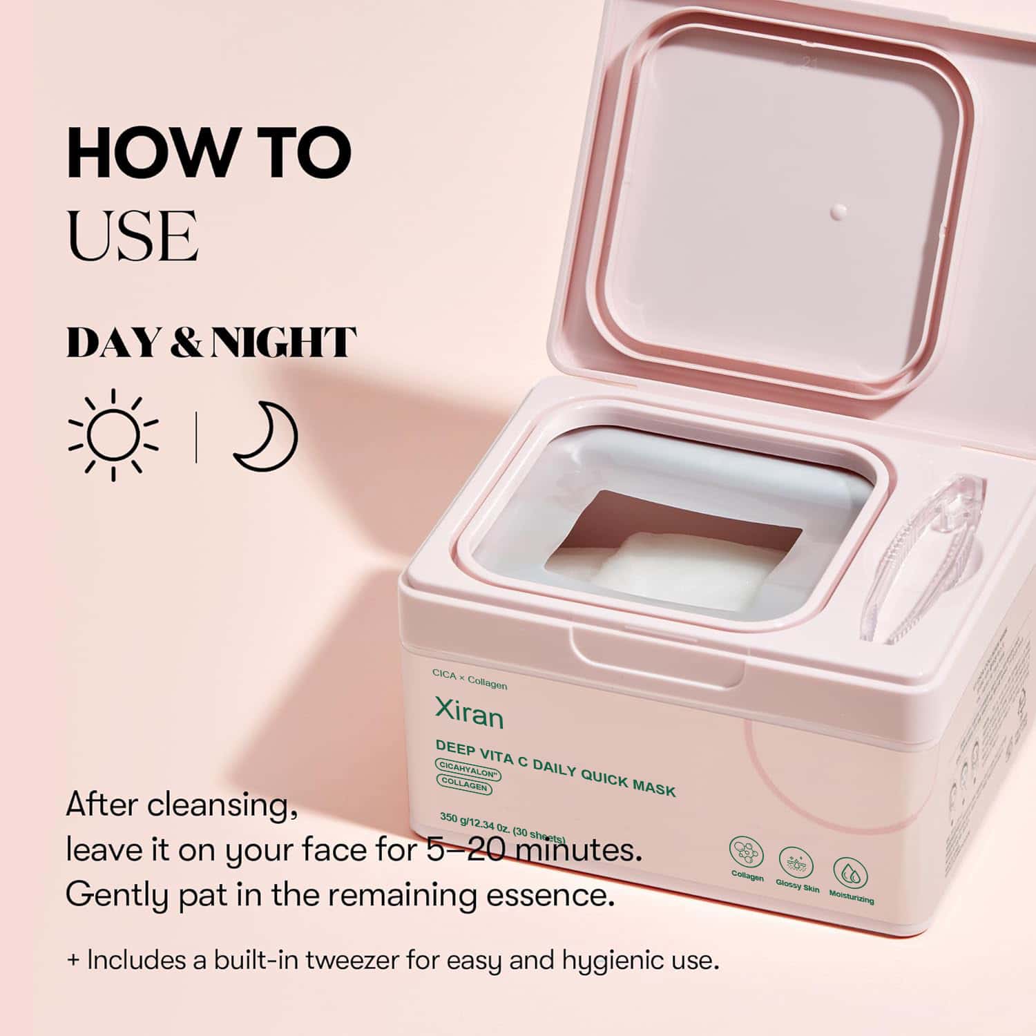 private label cica daily collagen sheet mask