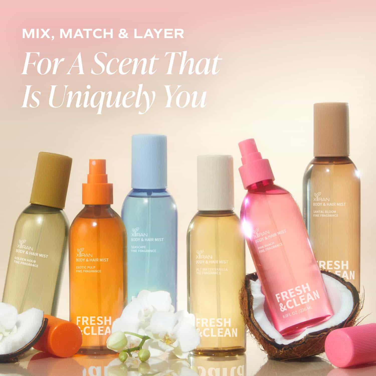 private label fresh hair & body mist