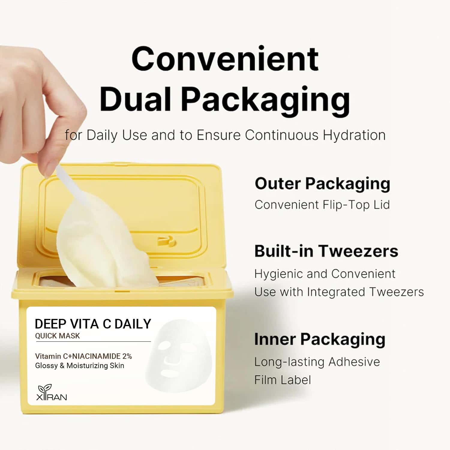 private label vitamin c daily facial sheet mask