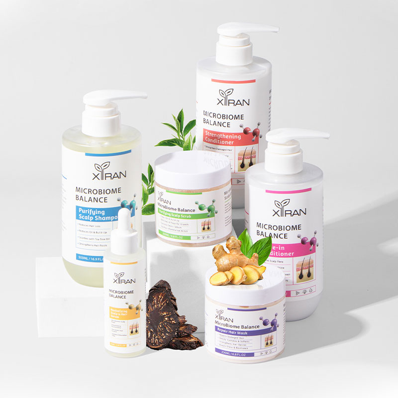 private label microbiome balance hair care set
