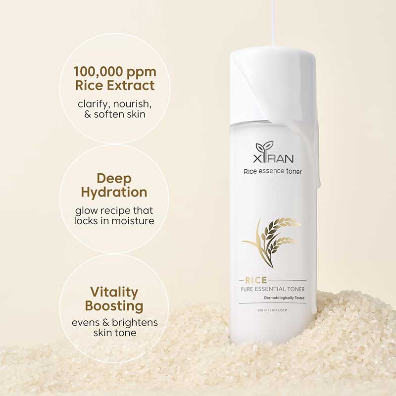 private label rice face toner