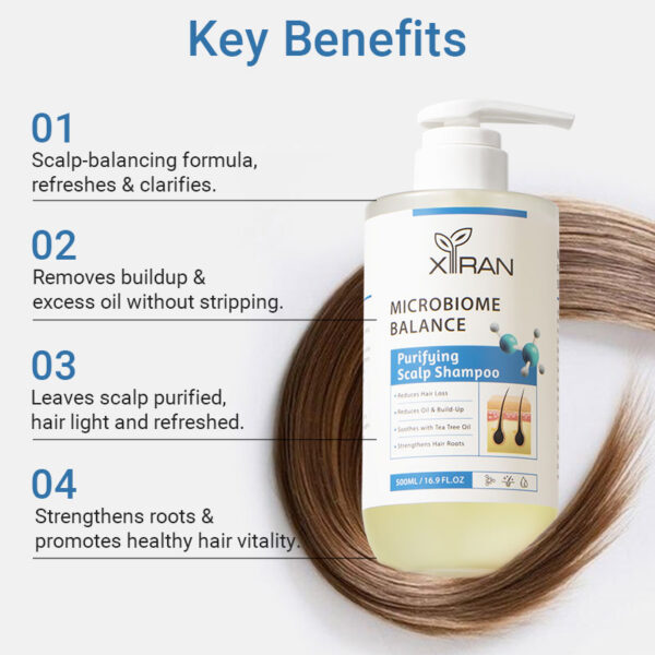 private label microbiome balance purifying scalp shampoo